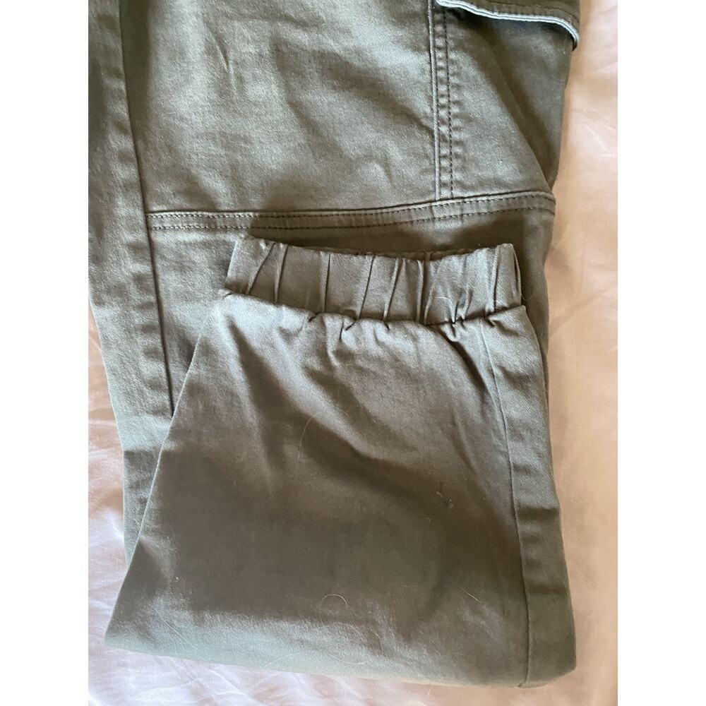 Sincerely Jules Army Green Cargo Moto Joggers Size XL Drawstring Side Pockets - Picture 2 of 8